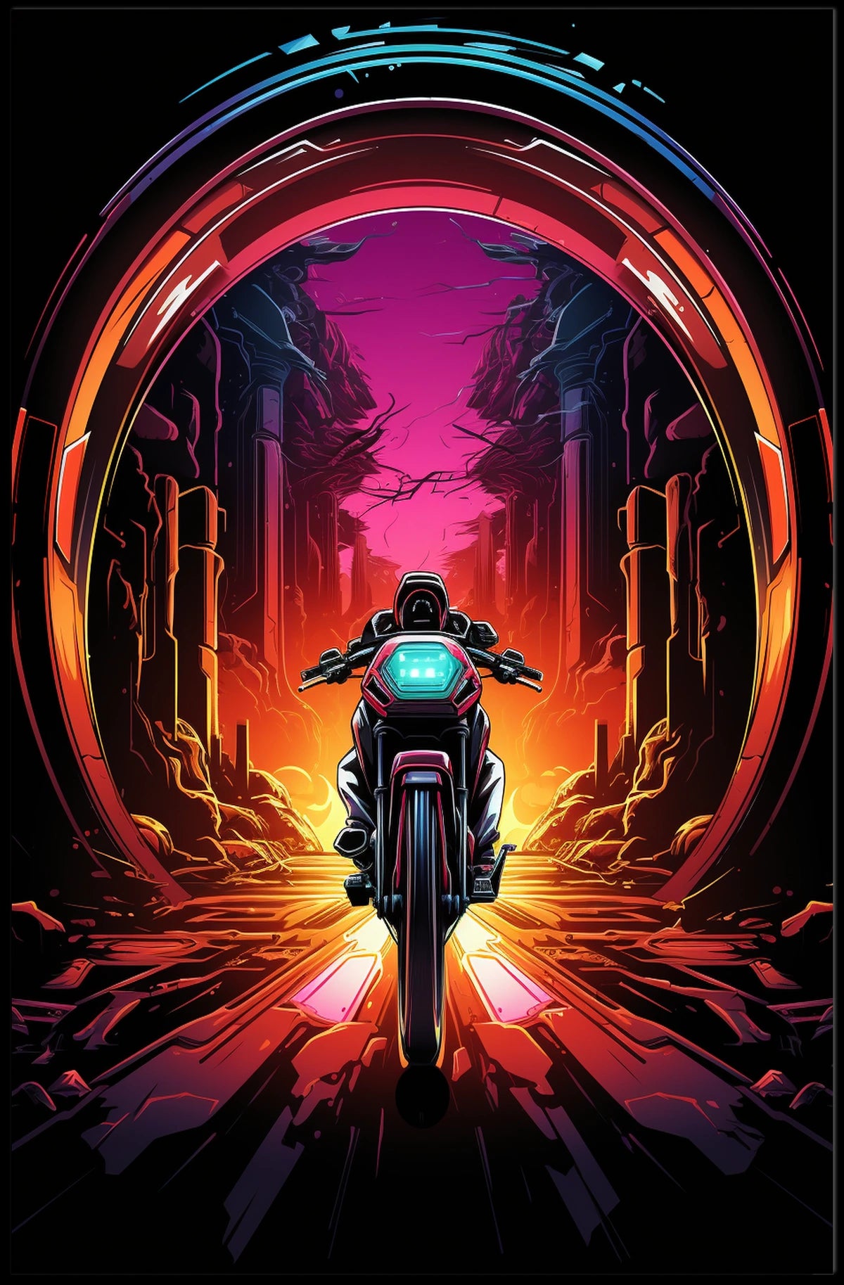 Neon Journey Poster