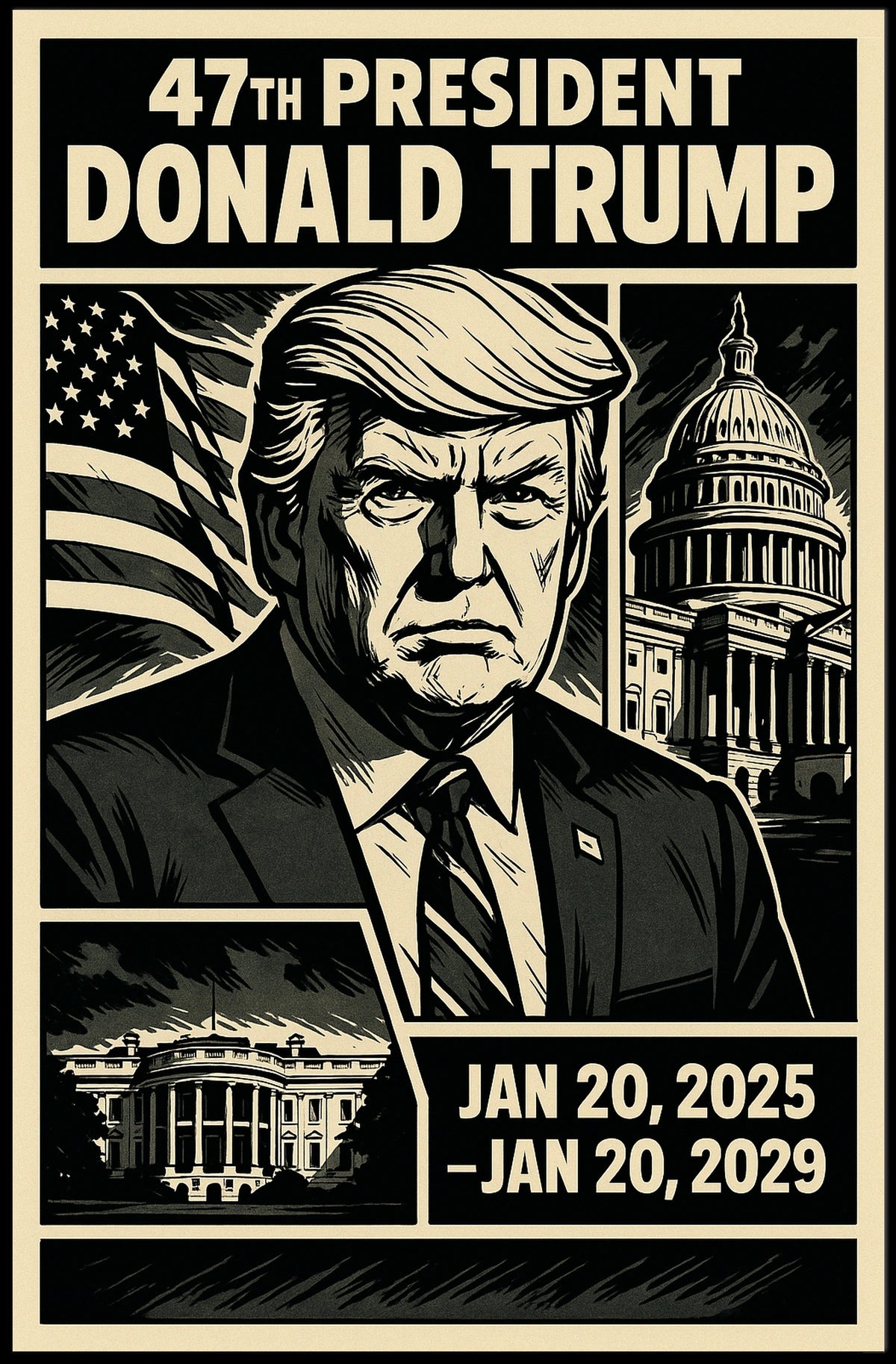 Donald Trump 47th President Poster