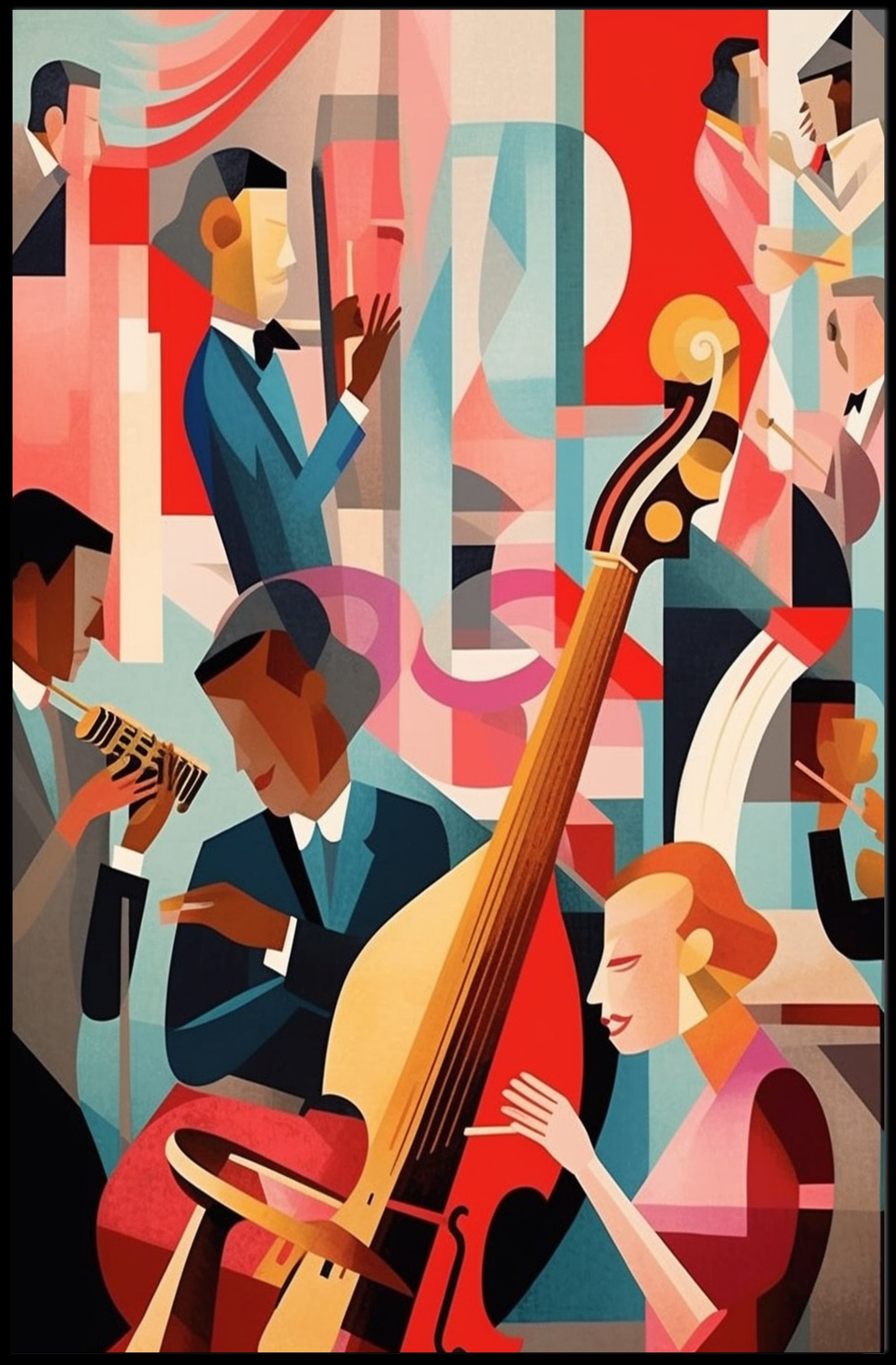 Jazz Night in Abstract Poster