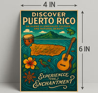 Discover Puerto Rico Vintage Travel Poster PosterGoat