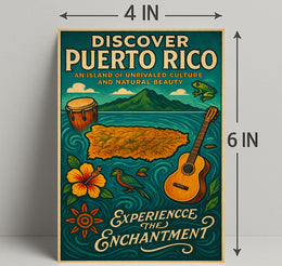 Discover Puerto Rico Vintage Travel Poster PosterGoat