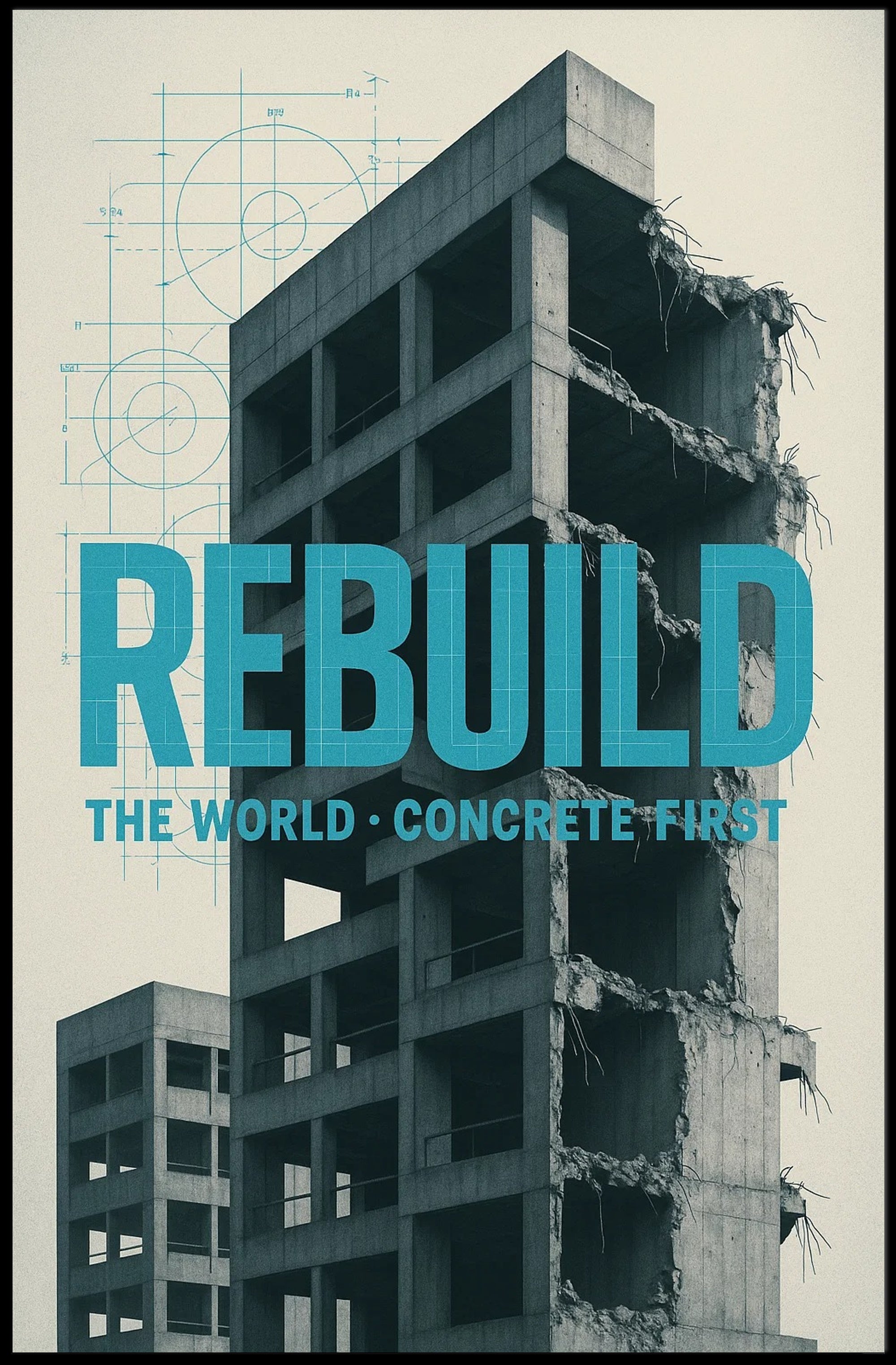 REBUILD Concrete Vision Urban or Cityscape Poster