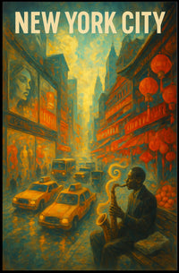 New York City Jazz Vibes Poster