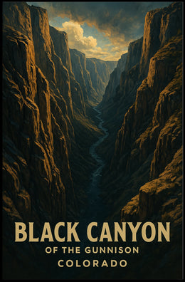 Black Canyon Gunnison Wanderlust Scenic Park Poster
