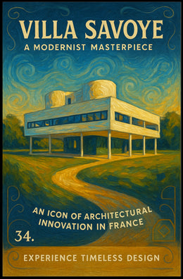Villa Savoye A Modernist Masterpiece Poster PosterGoat