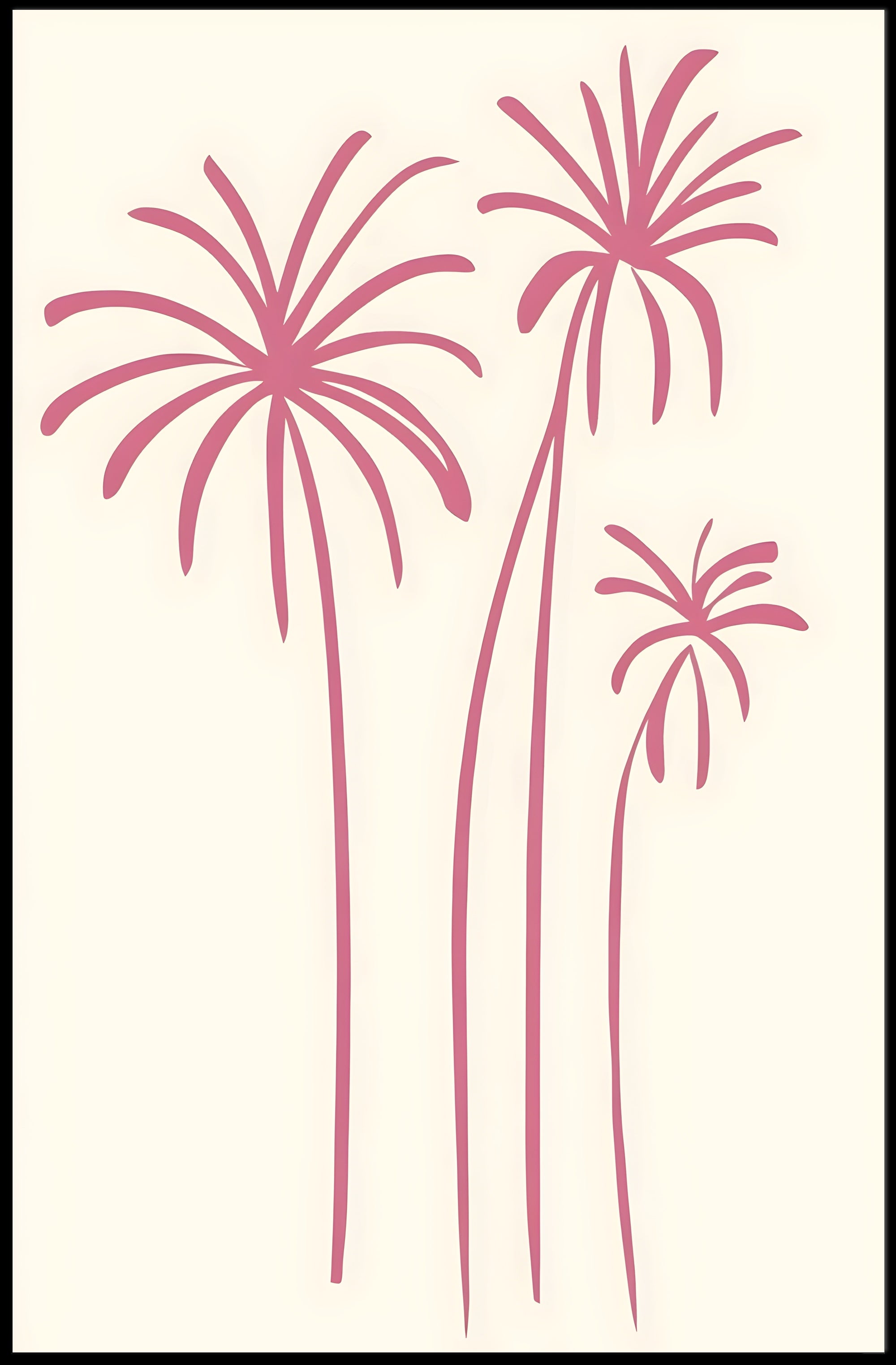 Abstract Palm Trees Minimalist Wall Art Print