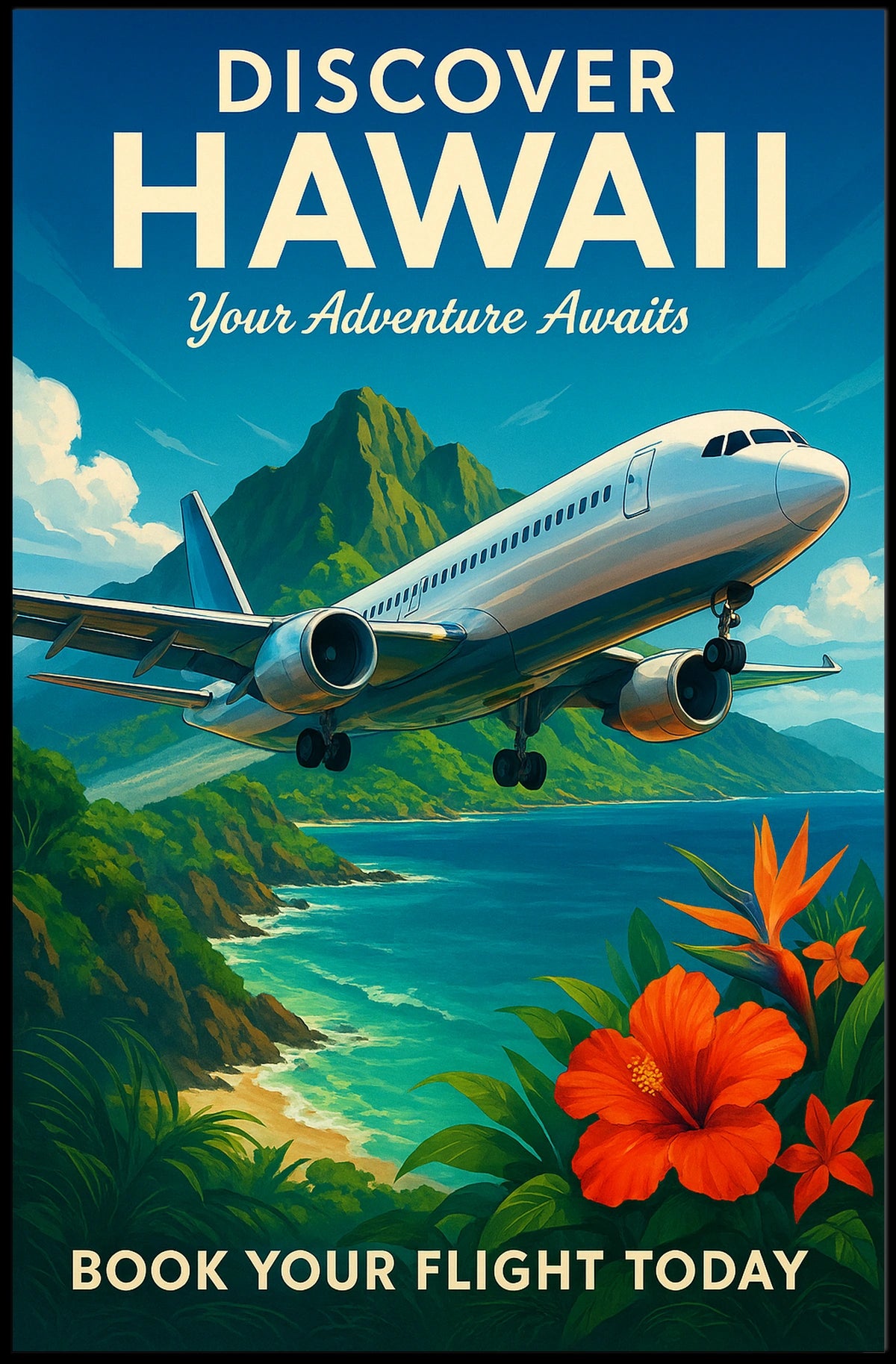 Hawaii Adventure Travel Poster