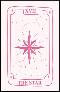 The Star Tarot Card Minimalist Artwork - Abstract Poster PosterGoat