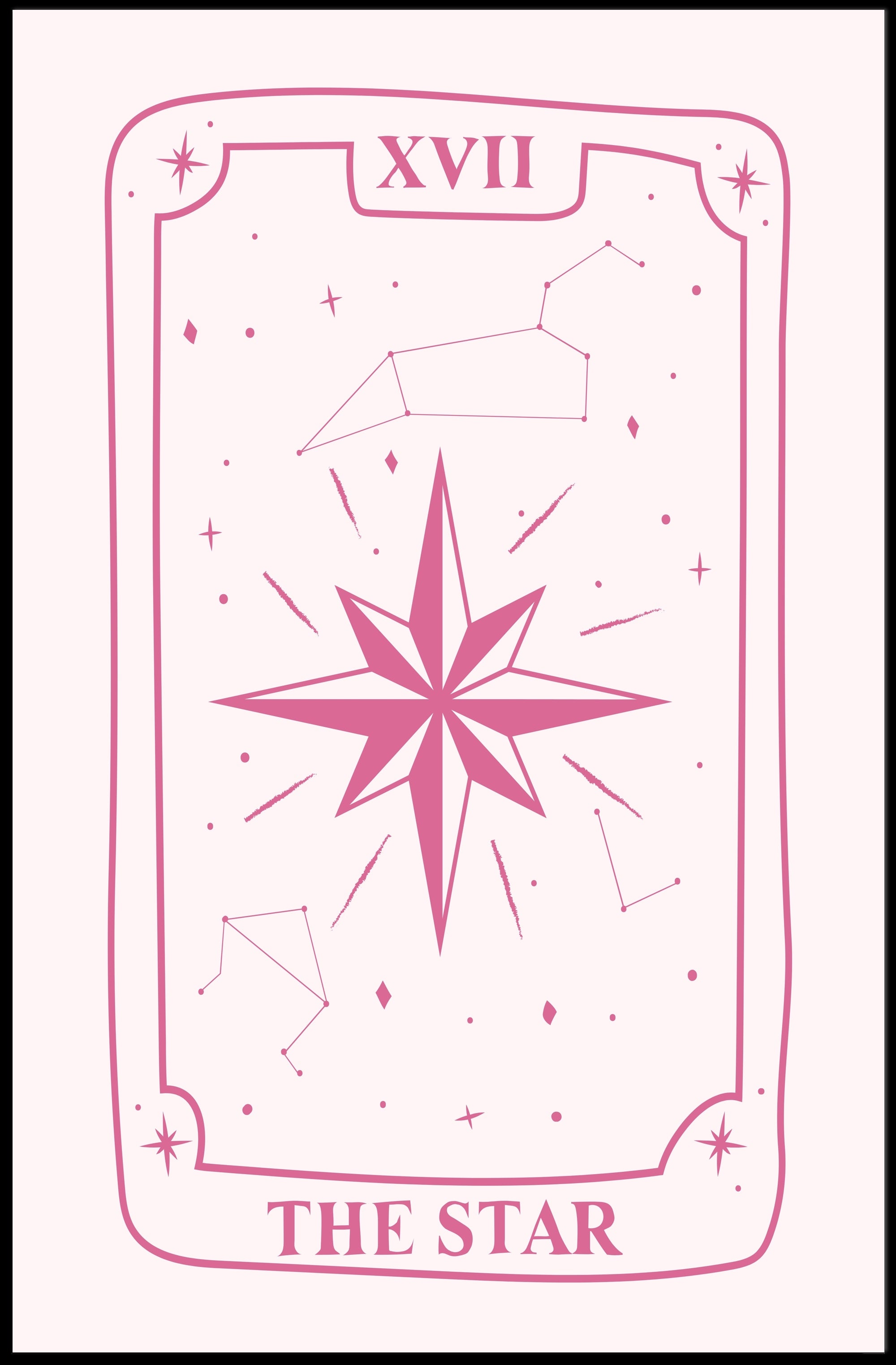 The Star Tarot Card Minimalist Artwork - Abstract Poster PosterGoat