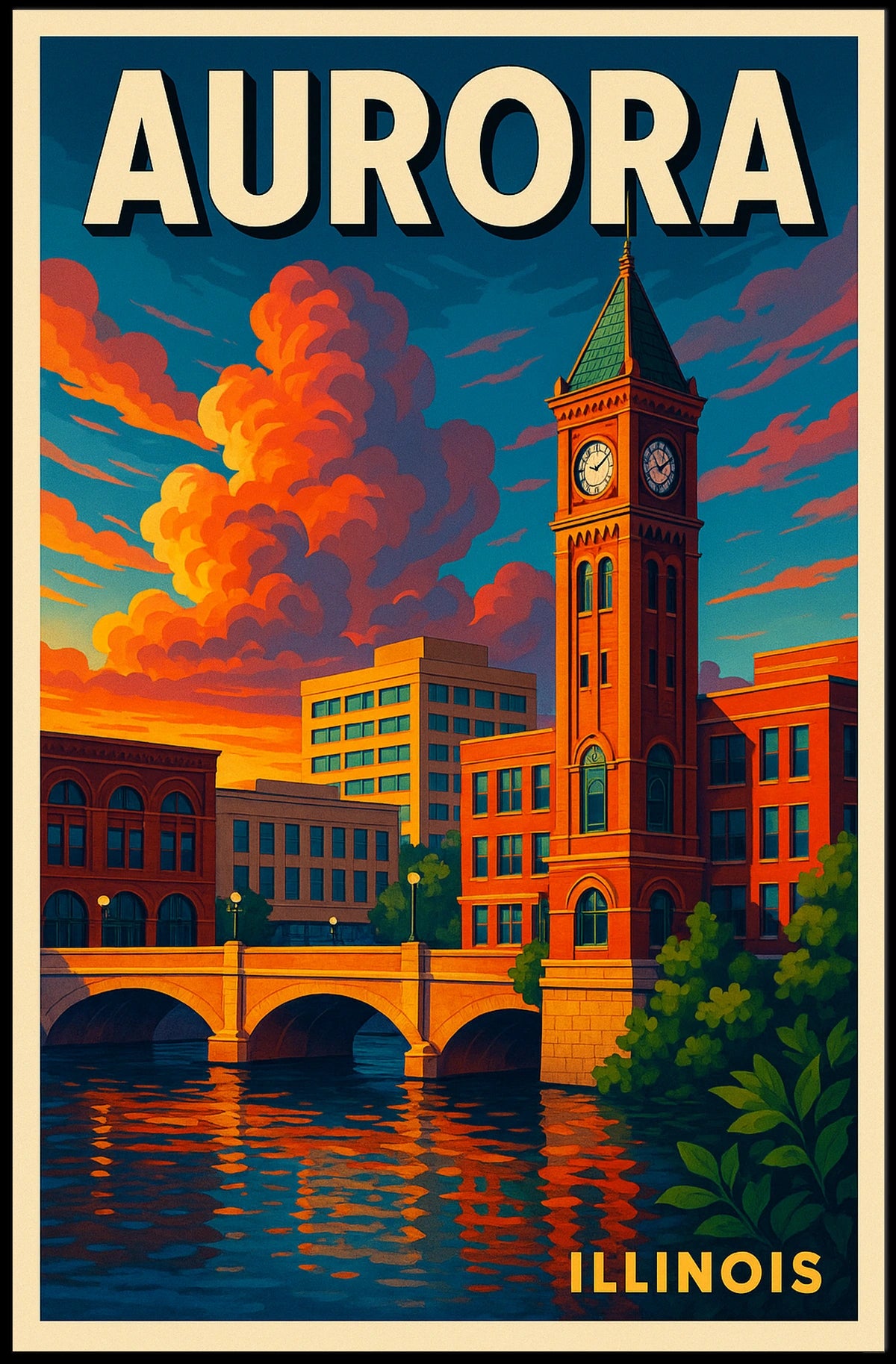 Aurora, Illinois Poster