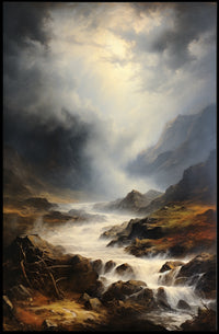 Dramatic Wilderness Landscape: Photorealistic National Park Poster