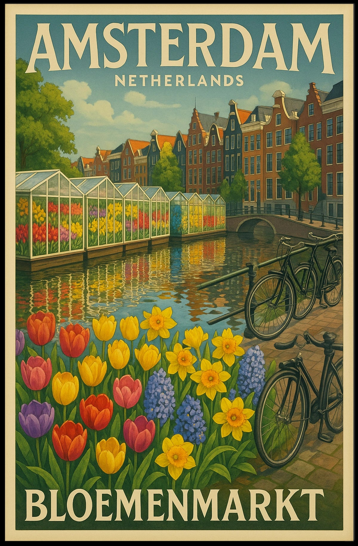 Amsterdam Bloemenmarkt Poster