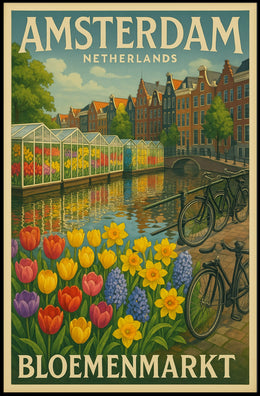 Amsterdam Bloemenmarkt Poster