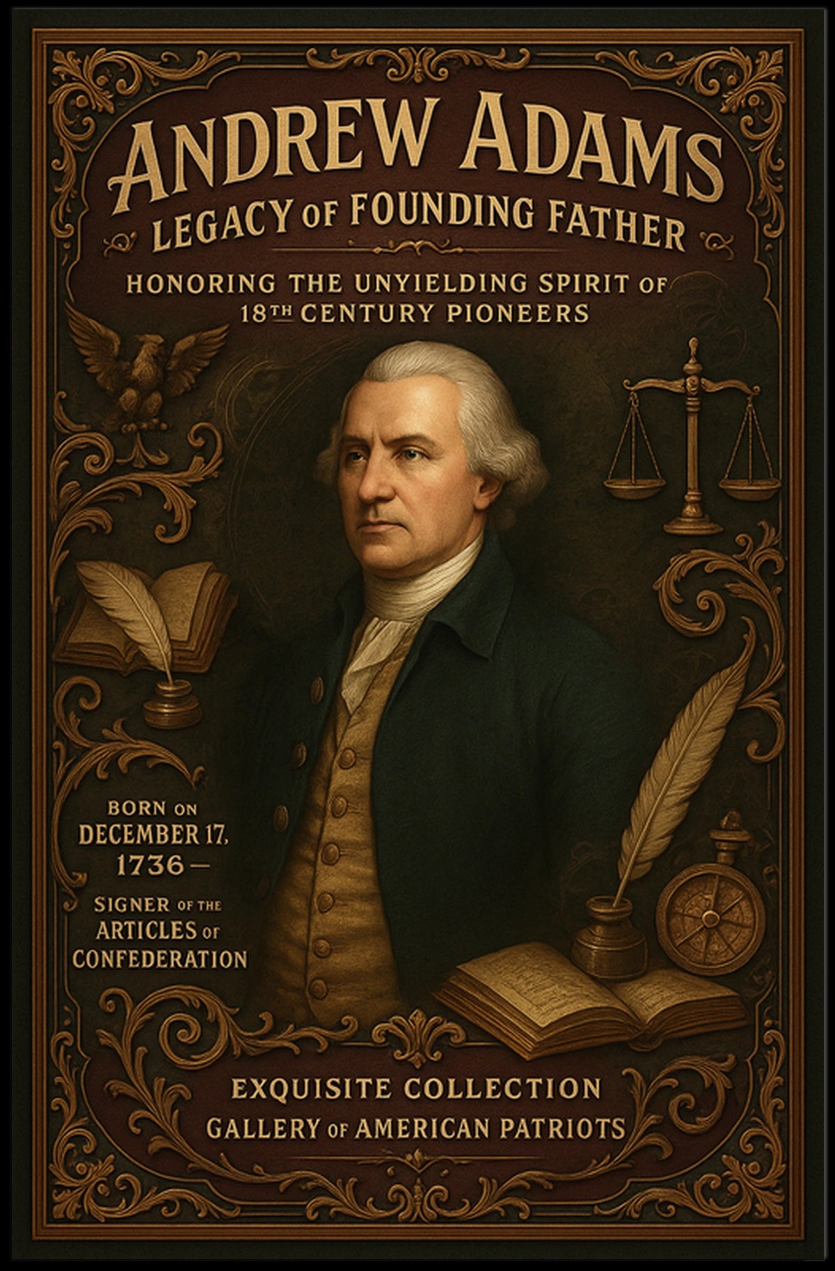Andrew Adams Legacy of Founding Father Poster