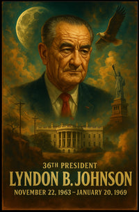 Lyndon Johnson Presidency Neoclassical Realism Poster