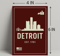 Detroit Skyline Est. 1701 Poster PosterGoat