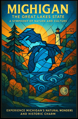 Michigan - The Great Lakes State Poster
