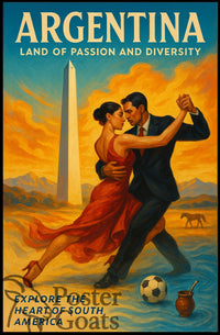 Argentina Tango Vibes: Vibrant Cultural or Heritage Poster