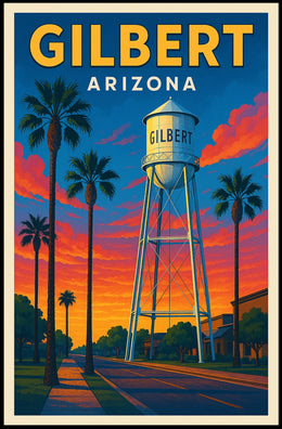 Gilbert Arizona Iconic Water Tower Poster