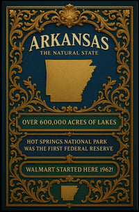 Arkansas The Natural State Poster