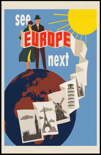 Retro European Adventure Unfolded: Travel Poster