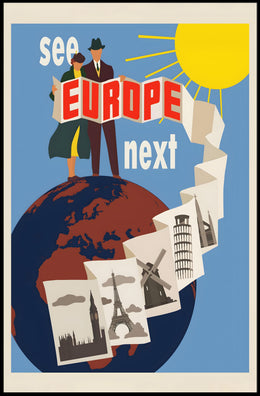 Retro European Adventure Unfolded: Travel Poster