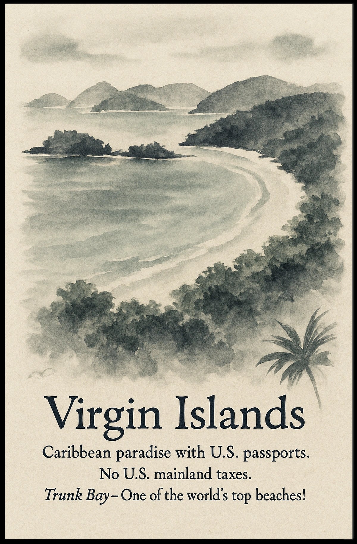 Virgin Islands Caribbean Paradise Poster