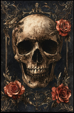 Skull And Roses Poster