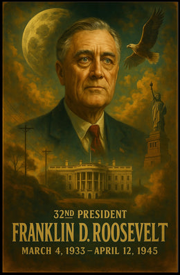 Franklin D Roosevelt Neoclassical Realism Collector Poster