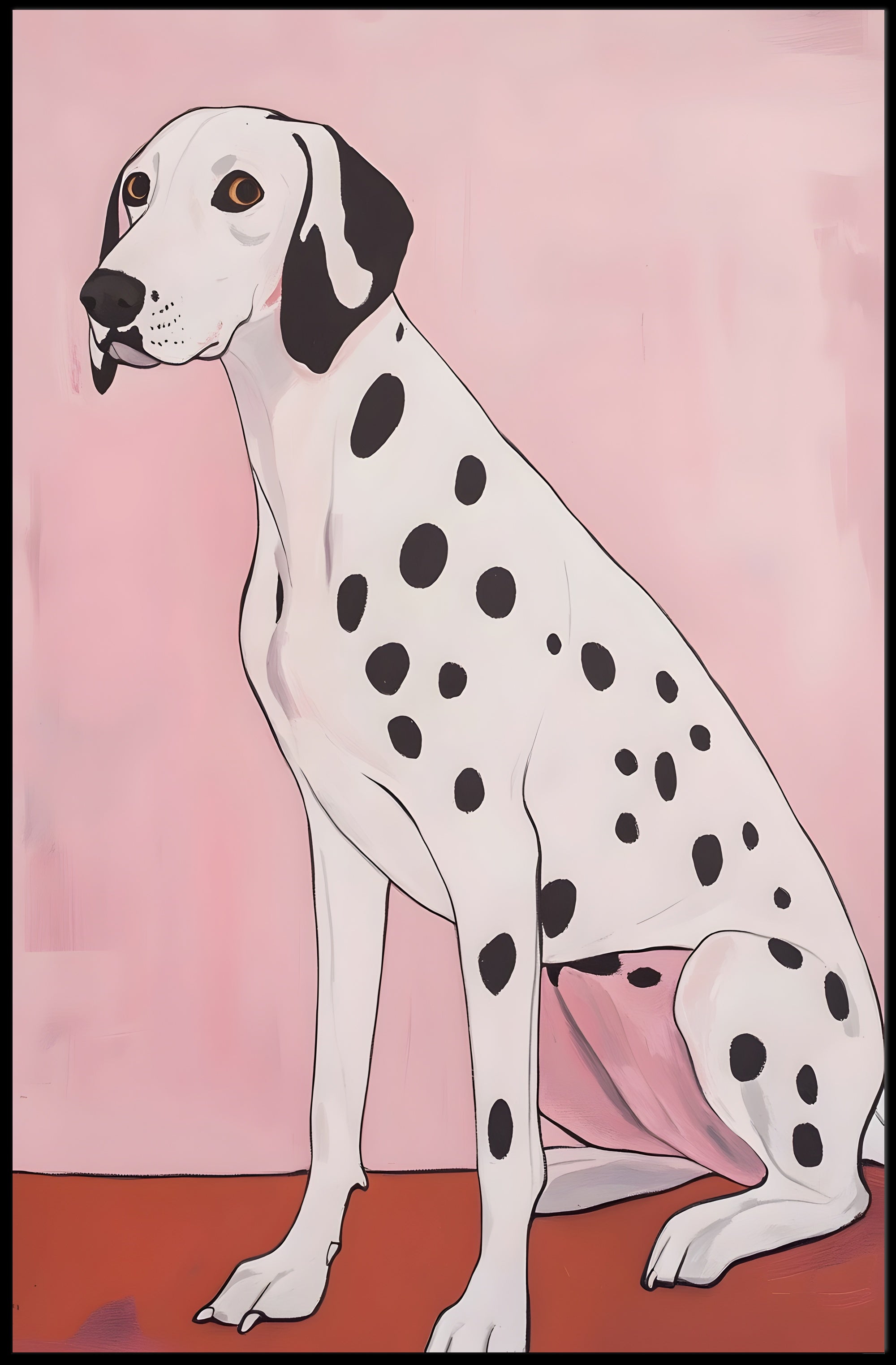 Dalmatian Dog Poster Modern Minimalist Wall Art