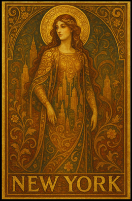 Art Nouveau New York Poster