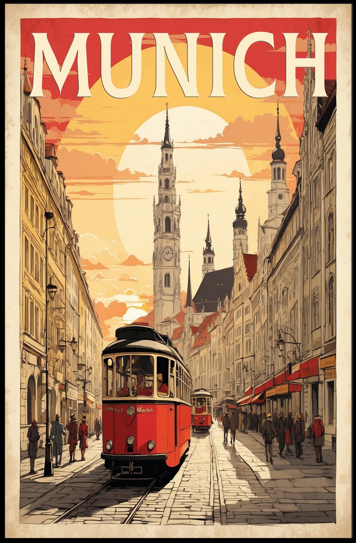 Munich Vintage Travel Poster