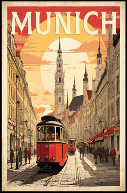 Munich Vintage Travel Poster