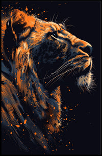 Majestic Lion In Vibrant Colors Poster