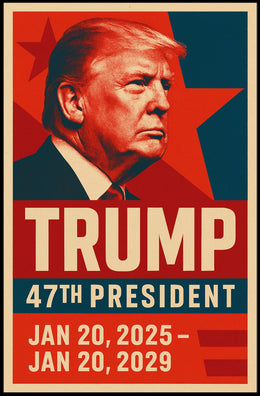 Trump Visionary Legacy Patriotic Pop Art Futurism Poster