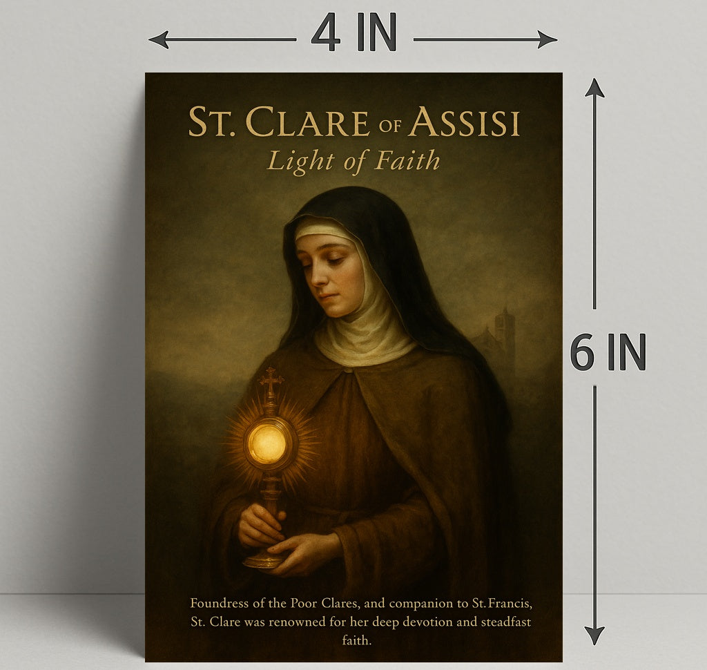 St. Clare Of Assisi Light Of Faith Poster