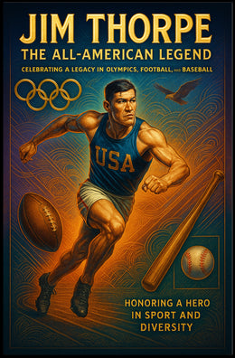 Jim Thorpe The All-American Legend Poster PosterGoat
