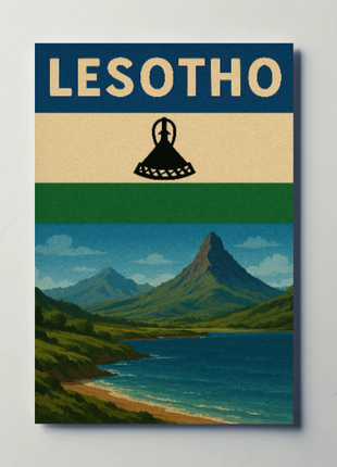 Lesotho Scenic Beauty Vintage Travel Poster