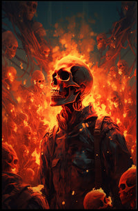 Inferno Of Skulls Poster