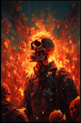 Inferno Of Skulls Poster