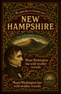 New Hampshire Wild Weather Records Poster