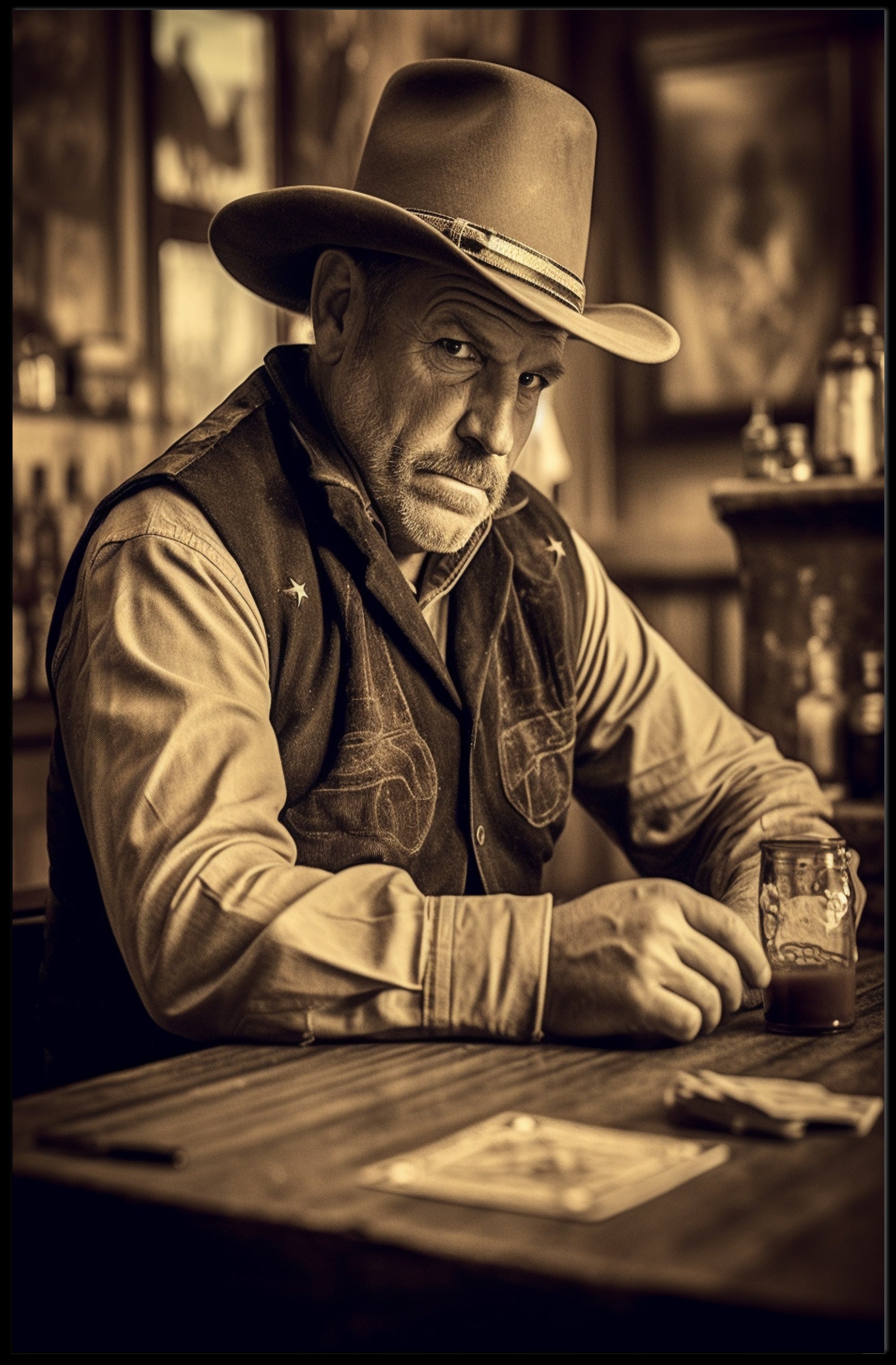 Western Saloon Mood Poster