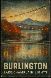 Burlington Lake Champlain Lights Poster