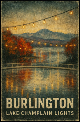 Burlington Lake Champlain Lights Poster