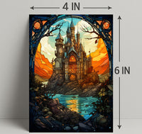 Enchanted Castle At Sunset Poster