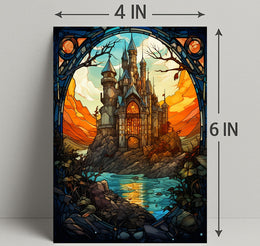 Enchanted Castle At Sunset Poster