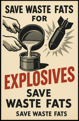 Save Waste Fats for Explosives Poster