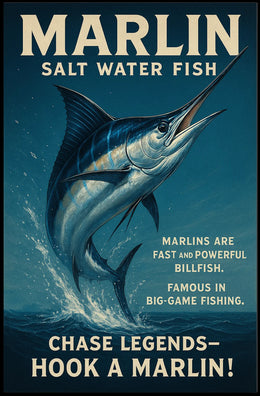 Marlin Adventure Sports Poster PosterGoat