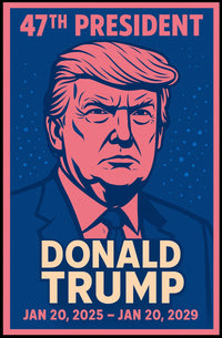 Donald Trump Visionary Renewal Digital Painting Typography Patriotic Legacy Poster