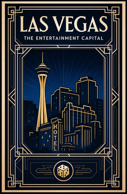 Las Vegas The Entertainment Capital Poster PosterGoat